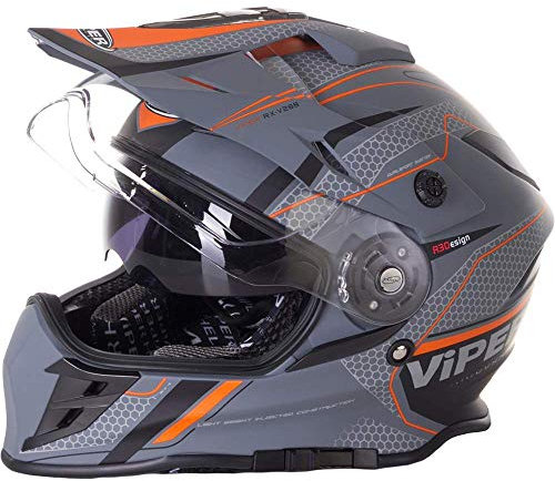 Viper RXV288 Dual Visor MX Enduro Motocross Motorbike Helmet - Matt Ventura
