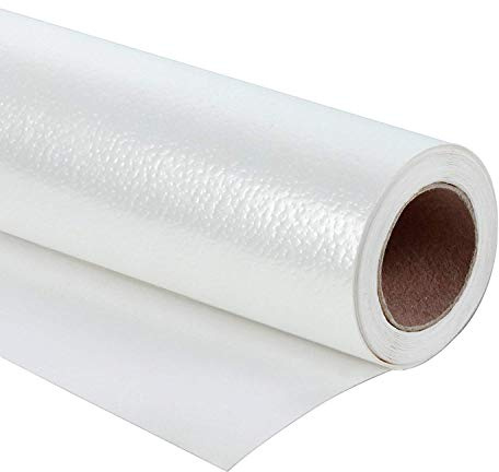 Ruspepa Omslagspapper rulle – elegant vit för födelsedag, semester, bröllop, babyshower wrap – 43 cm x 5 m