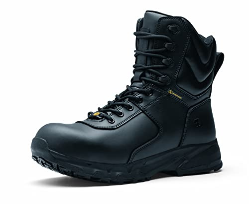 Shoes for Crews Guard High, Safety Shoes CE Certified S3 HRO WR SRC, Unisex Work Boots with Slip Resistant Outsole, Water Repellent Safe Work Shoes for Men and Women Black
