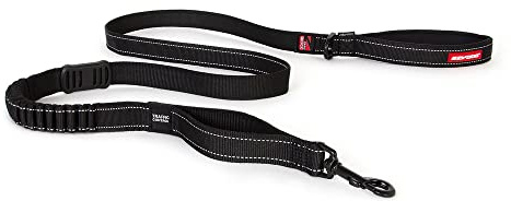 EzyDog Zero Shock Dog Leash - Shock Absorbing Bungee Leash for Dogs That Pull or Excite - Dual Handle and Reflective for Large, Medium, or Small Dogs (72-Inch, Black)