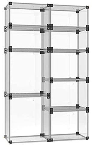 Transparente Acryl-Regale Vitrine Aus Acryl, Stapelbare Sammlerstücke, Staubdichtes Organizer-Ausstellungsregal, Herausnehmbare Würfel-Arbeitsplattenbox For Zuhause, Büro, Spielzeug, Modelle, Autos, A