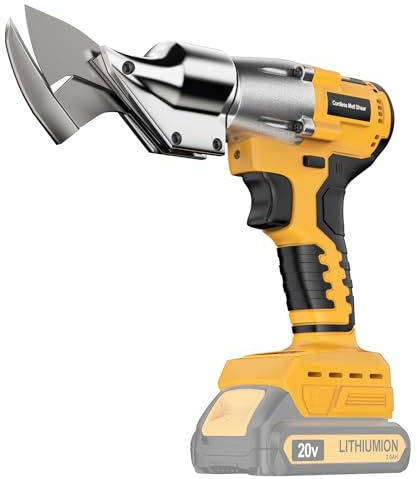 Cordless Sheet Metal Cutter Brushless for De-walt 20v Max Battery(Tool Only), Metal Shears 360 Degree Pivoting Head, Electric Metal Scissors for Cutting Stainless Sheet, Metal, Iron, 221 Ft-Lbs