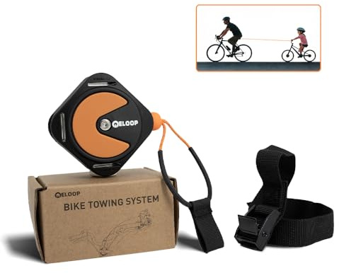 Kid Bike Tow Rope, Bike Tow Strap for Parent-Child Riding, Retractable Ebike Tow Rope with Hook, Easy Install Outdoor Cycling Attachment for Uphill Riding, 330lbs Support & Quick Release