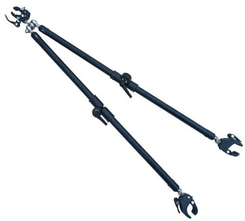 F Fityle Bike Trailer Connector Foldable Tow Bar Aluminum Alloy Accessories for Rear Carrier Lightweight Camping Cart Connecting Rod, Plastic Clamps