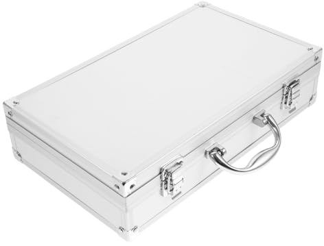 HONITANO Estuche Rígido Resistente a Golpes para Micrófonos Inalámbricos con Asa de Aleación de Aluminio y PVC Capacidad para 2 para Almacenamiento Seguro en Viajes al Aire Libre