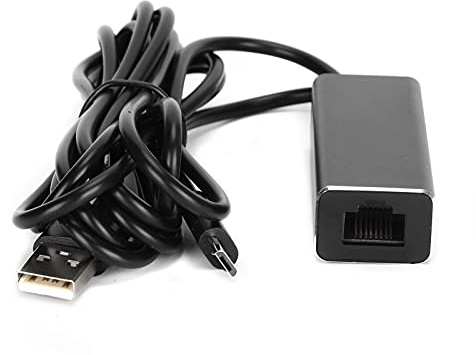Rosvola Adattatore Ethernet RJ45 Robusta Trasmissione 10/100Mbps per Chiavette TV, Plug and Play per Streaming Fluido, Lega di Alluminio, ABS, 1 M, per L'intrattenimento Domestico