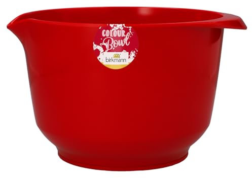 Birkmann, Colour Bowls, Rühr- und Servierschüssel, 3,0 Liter, kratzfest, standfest, nachhaltig, rot, hochwertige Qualität, modernes Design