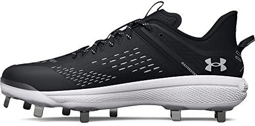 Under Armour Herren Yard Low Mt Baseball Cleat Schuh, (001) Schwarz/Schwarz/Wei , 43 EU