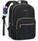 LOVEVOOK Laptop Rucksack Damen, 14 Zoll Laptoptasche Rucksack Wasserdicht Schulrucksack Mädchen Teenager Klein Schwarz Rucksack mit Laptopfach, für Business Reisen Schule