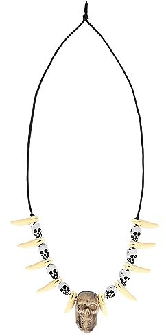Boland 74185 – halsband dödskalle tand, halsband för karneval och halloween, modesmycken, kostym tillbehör