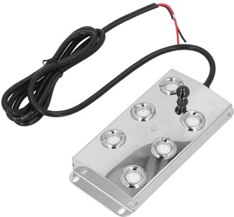 Yanmis Nebulizador Ultrasónico de 6 Cabezales, Nebulizador de Agua, Generador de Niebla Ultrasónica, 4,5 L/H, Nebulizador de Fuente para Estanque, Cable de 1,5 M para Jardín Paisajístico