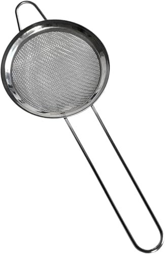 PARENCE.- Passoire à Maille Fine en Acier Inoxydable - Tamis de Cuisine de 8cm de Diamètre - Outil Essentiel pour la Cuisson et la Pâtisserie