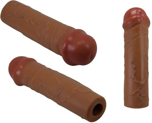 CUPIDO TOYS Guaina Fallica Indossabile, Prolunga Pene, Manicotto per Pene Indossabile dall'Uomo - Mulatto