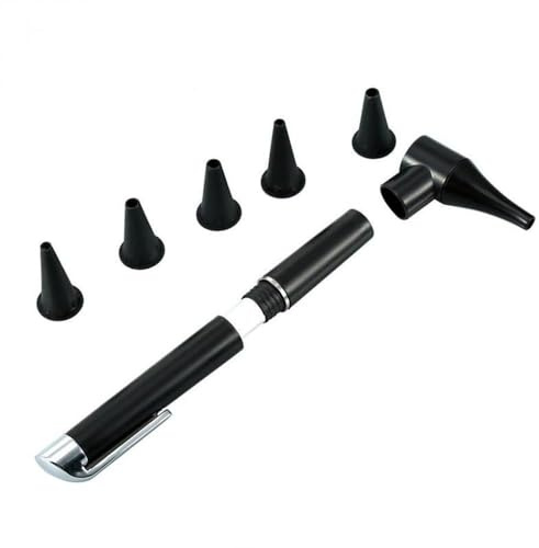 Mini Otoscope, bärbar handhållen öronkontroll 3 x förstoringsglas med 5 otoskophuvud, otoskop inspektion för läkare sjuksköterskor vuxna
