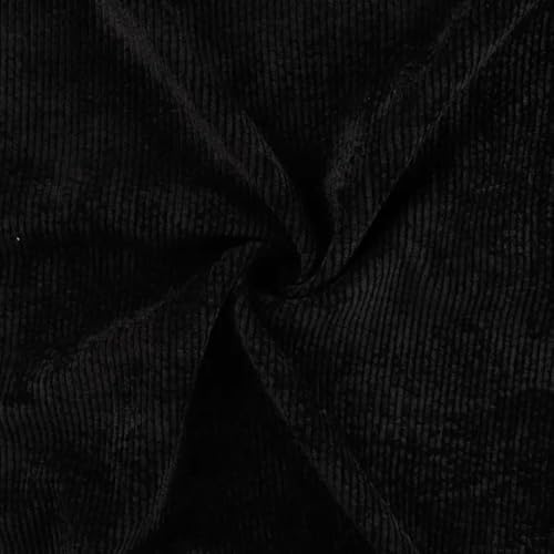 Tissus et Nappes Westeel - manchestertyg - av 50 cm - 23 färger 330 g/m² för möbelgobelänger, bananväskor, klänningar, soffor (svart)