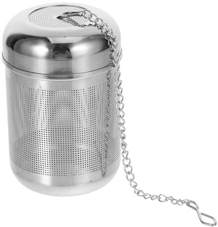 TOYANDONA Filtro de Té de Acero Inoxidable Grande Cadena y Cierre, Colador Reutilizable para Condimentos y Especias, Infusor Compacto para Sopas, Guisos y Ollas Calientes, Fácil de Limpiar