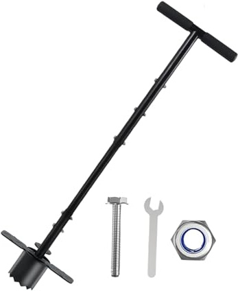 Fzaqwen Plantador de Bulbos, Tapones de Césped, Herramientas para Hoyos, Reparación de Césped, Trasplante de Plántulas, Deshierbe