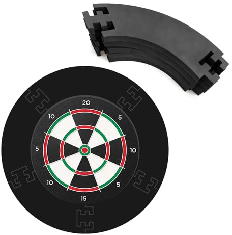 Lot de 5 anneaux de protection pour cible de fléchettes - Cercle intérieur en EVA - 45 cm - Anneau extérieur 71 cm - Anneau de récupération surround - Pour protection murale
