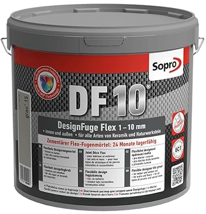 DF 10® DesignFuge Flex Lot de 18 seaux de 1 kg Gris sable