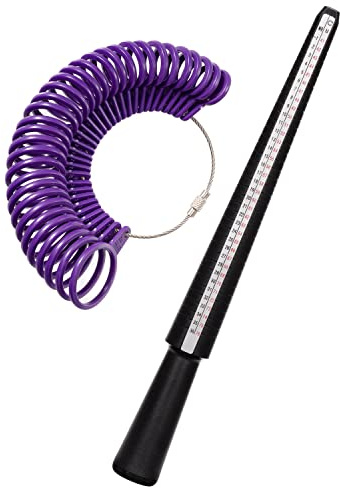 Meowoo Ring Sizer UK, A-Z Ring Measurement Tool UK Sizes, Finger Ring Size Measure, Ring Sizer with Clear Scale, Easy to Use, Ring Size Gauge UK for Women, Men (Plastic Set)