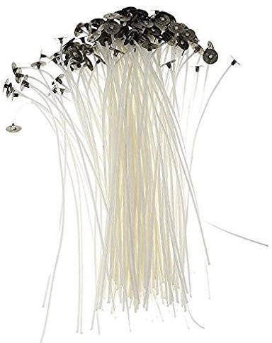 TuDu Lot de 50 mèches en coton naturel pour la fabrication de bougies - 15 cm