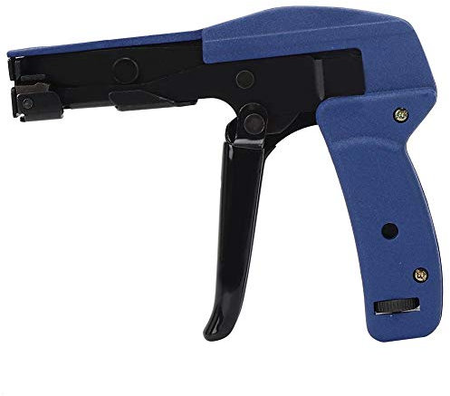 Kabelbinderpistole, Blau Chrom Vanadiumlegierter Stahl Nylon-Kabelbinder-Spannwerkzeug Nylon-Kabelbinder-Schneidwerkzeug, Nylon-Kabelbinder-Befestigungswerkzeug