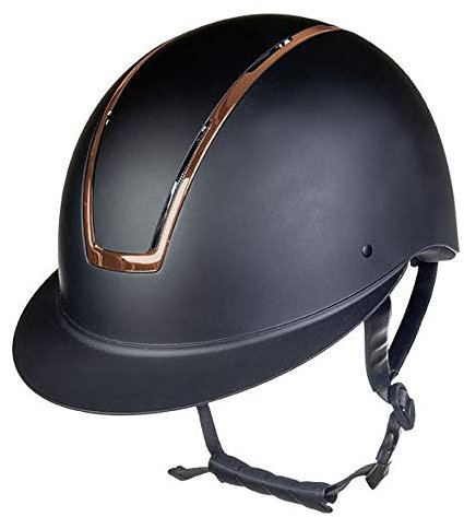 HKM Lady Shield Reithelme 9178 Schwarz/Rosegold M=55-57cm