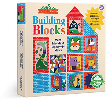 eeBoo: Artists’ Series Building Blocks for Toddlers, Promotes Hand-Eye Coordination, Fine Motor Skills and Teaches Cause and Effect, for Ages 3 and up