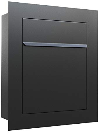 BARI by Bravios - Modern Built-in Black Mailbox
