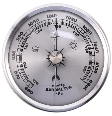 AGrAdi Station météo à Domicile, baromètre Mural en métal, baromètre à Suspendre for la Maison, baromètre intérieur et extérieur