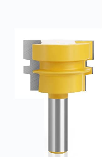 1 pieza 12mm 12,7mm vástago 1/2 pulgadas pegamento junta enrutador broca espiga fresa for madera Reversible carpintería cincel MC03119(12mm shank)