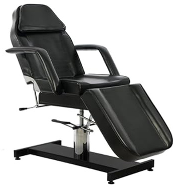 PLUS SANTE - Ment Black, Fauteuil de Soin hydraulique Professionnel - Multifonctionnel, Rotation 360°, Réglable et Confortable, Largeur 65 cm (Noir)