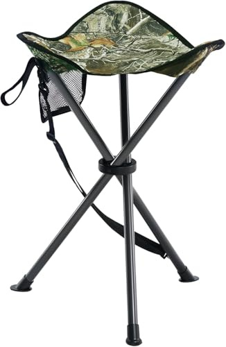 Portal Folding Stool Camping Stool Collapsible Tripod Portable Lightweight Fold away Small Chair Pop up Travel Seat for Hiking Backpacking Fishing Walking Events Festival Load 102KG