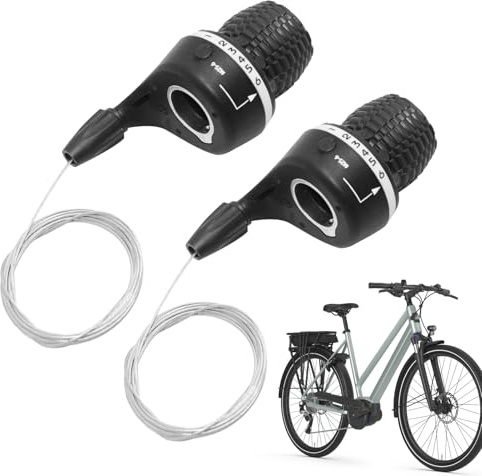 HunicandIU Manettes De Changement De Vitesse Pour Les Vélos De Montagne,Manette Tournante 6 Vitesses Pour Bicyclette Et Vélo | Levier De Remplacement Frein Vitesse Pour VTT Moto Quad
