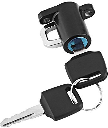 Cryfokt Candado para Casco de Motocicleta, Gancho Colgante Duradero para Casco de Bicicleta Universal con Juego de 2 Llaves para Motocicletas, Motos, Scooters