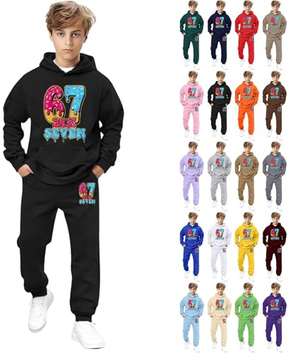 67 Meme Kids Boys Tracksuits Hoodies Sweatshirt and Pants 2pcs for Kids Comfortable Casual Suits-boys tracksuit,boy suit