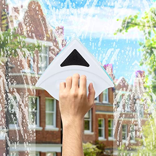 magnetischer Fensterputzer-Bürstenwischer,Doppelseitiger magnetischer Bürstenreiniger, Glaswischerreiniger, Glasreinigungswerkzeug, nützliche Glasoberflächen-Wischerbürste für hohe und verglaste Fens