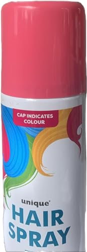 Temporary Hair Color Spray Wash Out Washable Party Fancy Dress Up Accessories Party Halloween Hairspray 133ml (Pink HairSpray, 1)