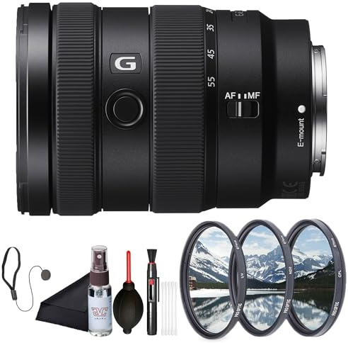 Sony E 16–55mm F2.8 G Standard Zoom Lens (SEL1655G) – APS-C E-Mount | Constant F2.8 Aperture | G Lens Optics | Filter Kit, Cap Keeper, Cleaning Kit, and More
