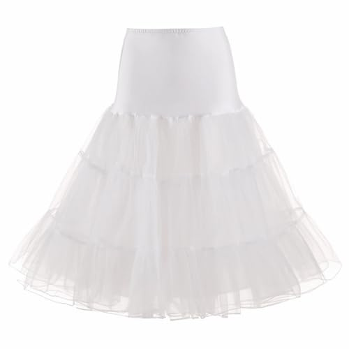 Jupon Femme Blanc L, Tutu Jupons, Petticoat Underskirt Retro