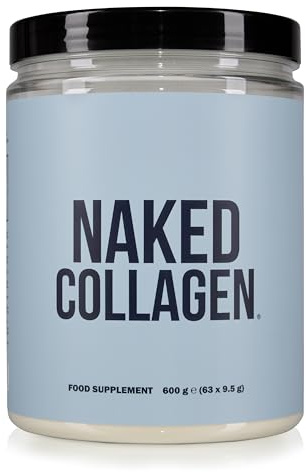 NAKED Collagen Peptides Protein Powder, 63 Servings, Pasture-Raised, Unflavored Grass-Fed Hydrolyzed Collagen Supplement, Paleo Friendly, Non-GMO, Keto, Gluten Free, 600g