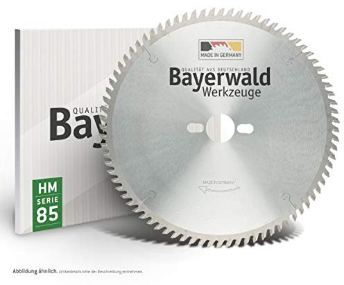Bayerwald - HM Kreissägeblatt - Ø 300 mm x 3,2 mm x 30 mm | Trapezflachzahn positiv (72 Zähne) | Kombinebenlöcher | für Fertigschnitte in Kunststoffe & Holwerkstoffe