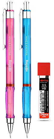 rOtring Visuclick Druckbleistift | 0,5 mm | 2 Stück | mit 24 HB Minen