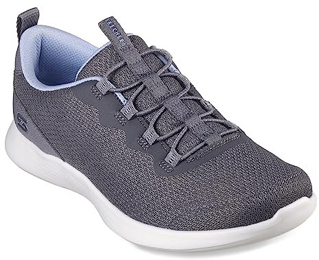 Skechers Damen Vapor Foam Dampfschaum Lite, Charcoal Mesh/Light Blue Trim,41 EU