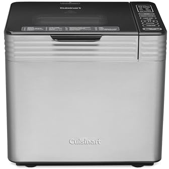 Cuisinart Brotbackmaschine, Edelstahl-Konvektionsbrotmaschine mit 16 Menüoptionen, 3 Kastengrößen bis zu 0,9 kg, 3 Krustenfarben, inklusive Messbecher, Löffel und Knethaken, CBK-210