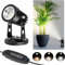 Led Spot Lights Indoor Uplighting - Dimmable Up Lights Indoor Spotlight, 3W Floor Spot Lights Uplights Accent Light for Plants, 3 Color Lighting Modes & Auto On/Off Timer Function