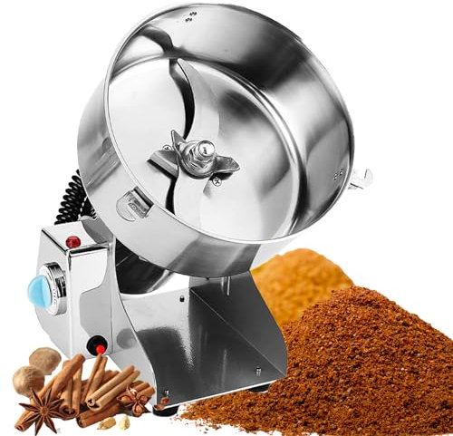 WDDEYYDS Grain Mill Grinder Electric Herb Spice Ginger Easy to clean rice flour mill Grinder machine With blades For herbs dried vegetables fruits,2000g