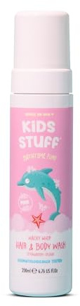 Kids Stuff Pink Wacky Whip Foaming Hair & Body Wash with Strawberry Swirl Fragrance | Dermatologically Tested Kids Hair & Body Wash | Gently Cleanses Hair & Skin | Vegan | Cruelty Free | 200ml