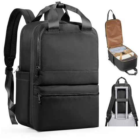 bergsalz Reseryggsäck dam Ryanair handbagage 40 x 20 x 25 ryggsäck kvinnor män arbete handbagage ryggsäck vattentät resa ryggsäck, A-svart, 40x25x20cm, Ryggsäck