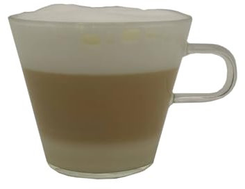 CUPERINOX Tazas de Cafe con leche de Cristal - Vaso cafe - Vaso Cristal - 270ml (Set de 2) - Apto para Lavavajillas y Microondas - Aroma Series